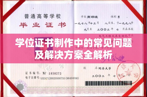 桃园学位证书制作中的常见问题及解决方案全解析