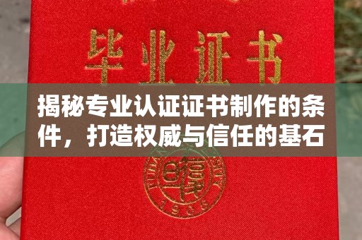 桃园揭秘专业认证证书制作的条件，打造权威与信任的基石