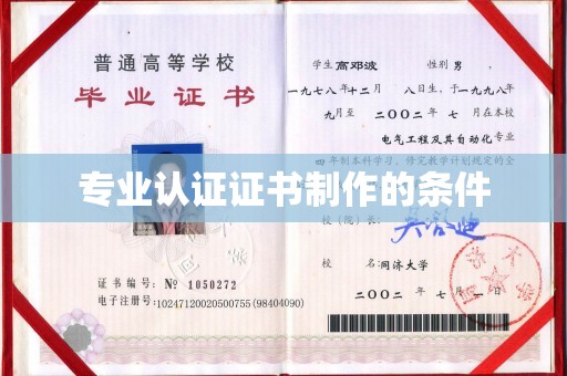桃园专业认证证书制作的条件