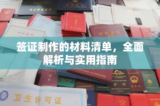 桃园签证制作的材料清单，全面解析与实用指南