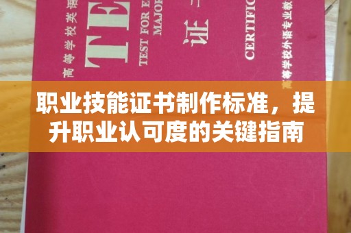桃园职业技能证书制作标准，提升职业认可度的关键指南