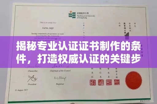 桃园揭秘专业认证证书制作的条件，打造权威认证的关键步骤