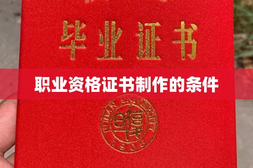 桃园职业资格证书制作的条件