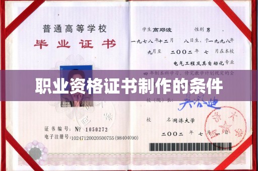 桃园职业资格证书制作的条件