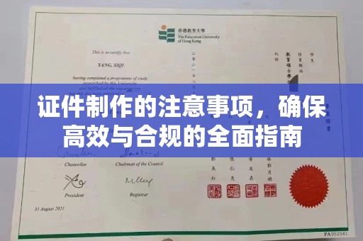 桃园证件制作的注意事项，确保高效与合规的全面指南