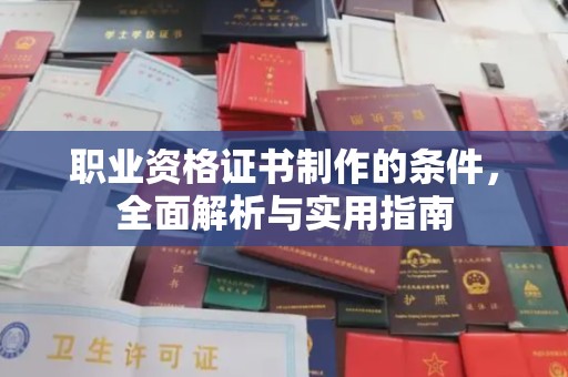 桃园职业资格证书制作的条件，全面解析与实用指南