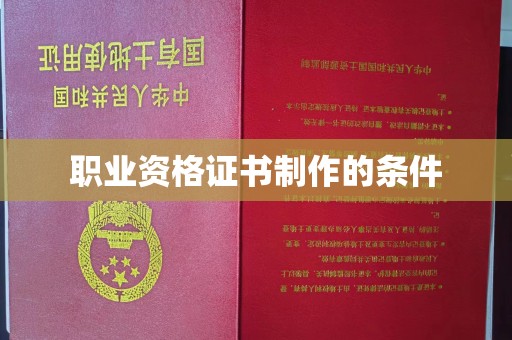 桃园职业资格证书制作的条件